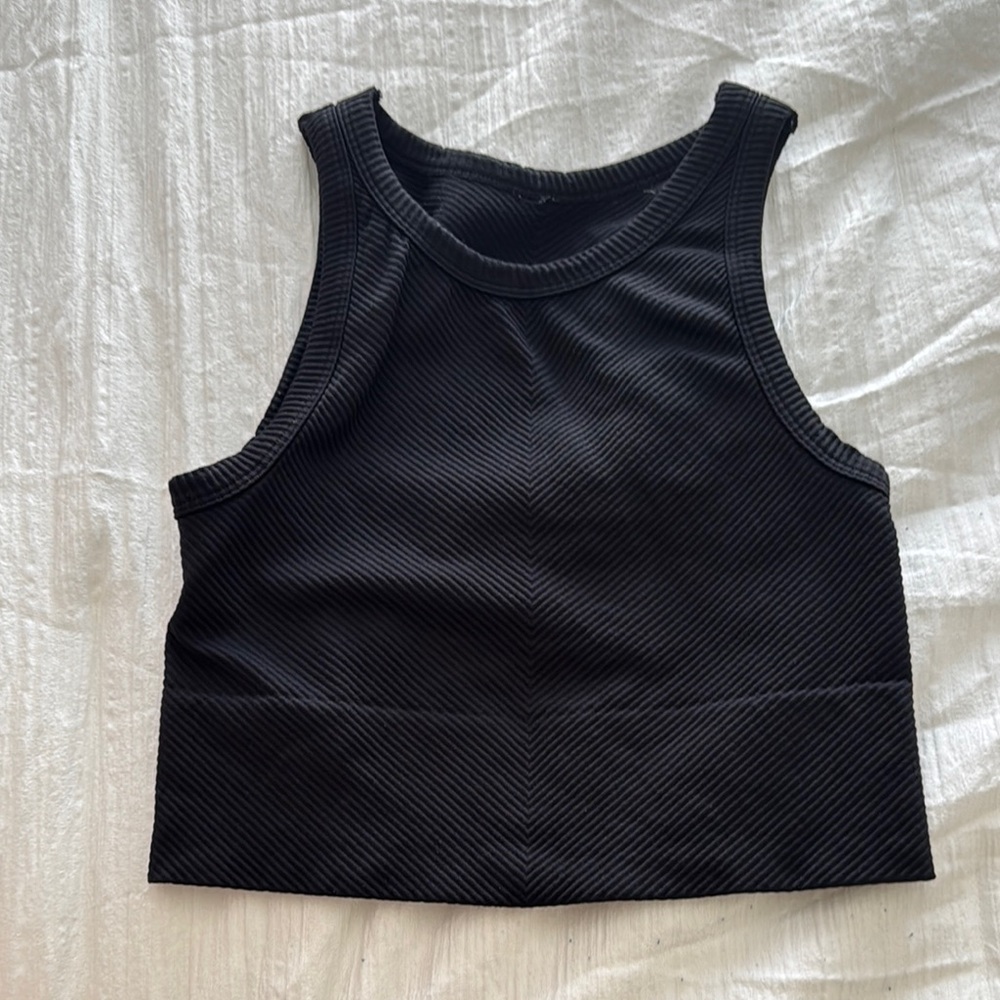 Nikibiki Black Textured Sleeveless Top
